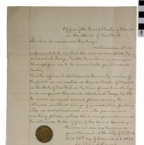 Dispensation Letter for Woohull Lodge no. 982